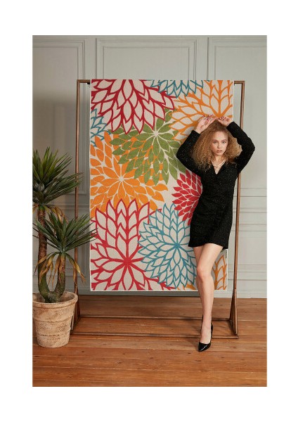 Dekoratif Pamuklu Dokuma Taban Modern Yıkanabilir Leke Tutmaz Ince Makine Dokuması Halı modelleri