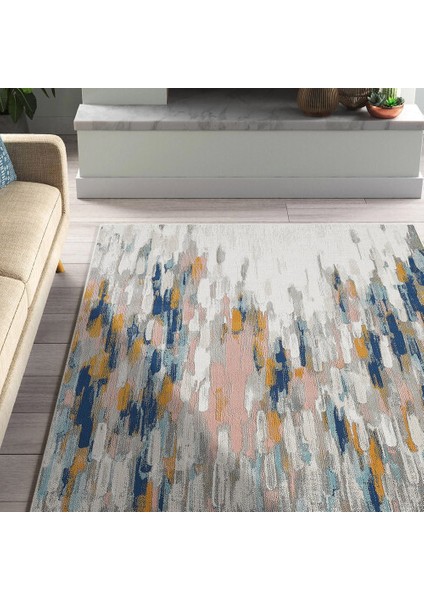 Dekoratif Pamuklu Dokuma Taban Modern Yıkanabilir Leke Tutmaz Ince Makine Dokuması Halı