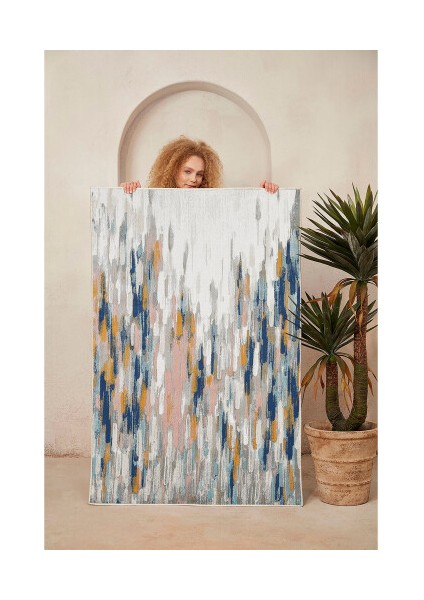 Dekoratif Pamuklu Dokuma Taban Modern Yıkanabilir Leke Tutmaz Ince Makine Dokuması Halı modelleri