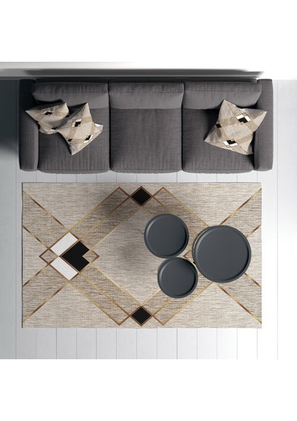 Dekoratif Pamuklu Dokuma Taban Modern Yıkanabilir Leke Tutmaz Ince Makine Dokuması Halı fiyatları