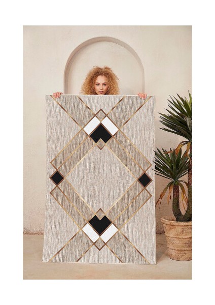 Dekoratif Pamuklu Dokuma Taban Modern Yıkanabilir Leke Tutmaz Ince Makine Dokuması Halı modelleri