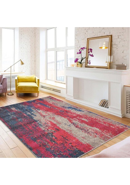 Dekoratif Pamuklu Dokuma Taban Modern Yıkanabilir Leke Tutmaz Ince Makine Dokuması Halı