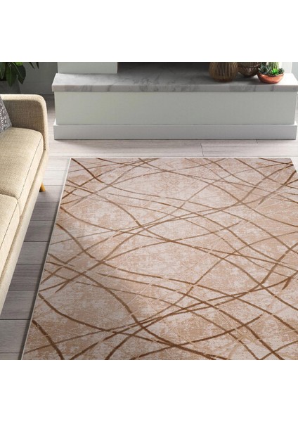 Dekoratif Pamuklu Dokuma Taban Modern Yıkanabilir Leke Tutmaz Ince Makine Dokuması Halı