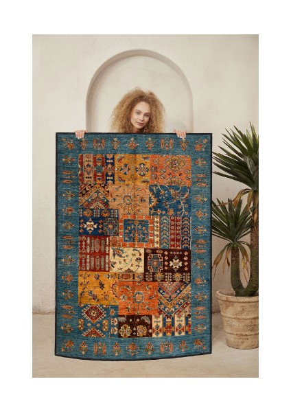 Dekoratif Pamuklu Dokuma Taban Modern Yıkanabilir Leke Tutmaz Ince Makine Dokuması Halı modelleri