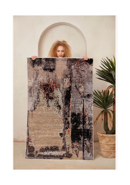 Dekoratif Pamuklu Dokuma Taban Modern Yıkanabilir Leke Tutmaz Ince Makine Dokuması Halı modelleri