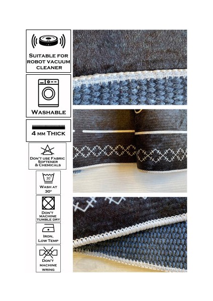 Dekoratif Pamuklu Dokuma Taban Modern Yıkanabilir Leke Tutmaz Ince Makine Dokuması Halı fırsatları