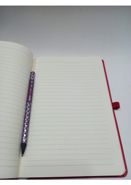 21*15 Kırmızı Renkli Kapaklı Çizgili Kalemlikli Ajanda Defter( Takvimsiz) fırsatları