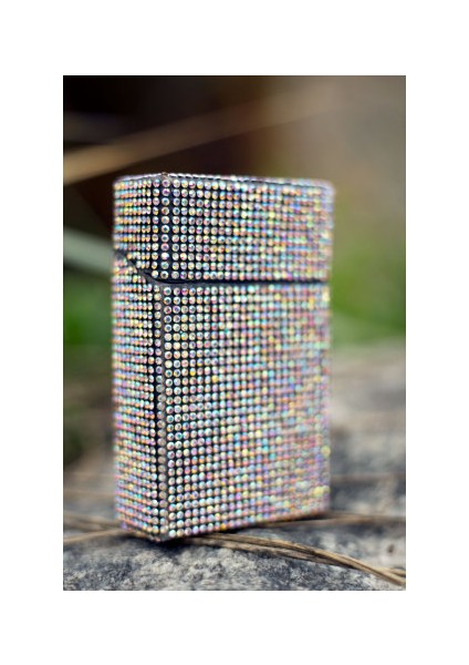 Kadın Neon Swarovski Taşlı Ince Kısa Sigara Kutusu modelleri