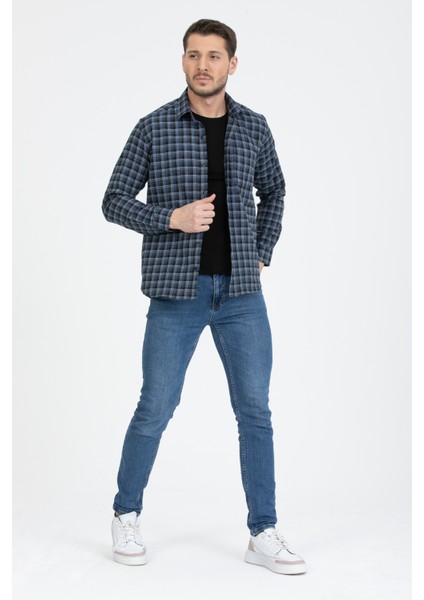 Erkek Siyah Uzun Kol Cepli Kareli Kışlık Gömlek fiyatları