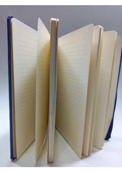 21*15 Mavi Renkli Kapaklı Çizgili Kalemlikli Ajanda Defter( Takvimsiz) Ayraçlı modelleri
