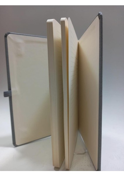 21*15 Gri Renkli Kapaklı Çizgili Kalemlikli Ajanda Defter( Takvimsiz) Ayraçlı fiyatları