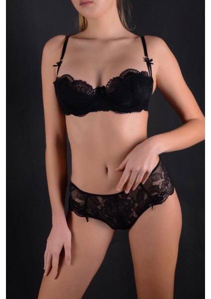 Zag Lingerie Özel Koleksiyon Dantelli Balkonet Sütyen Külot Takımı