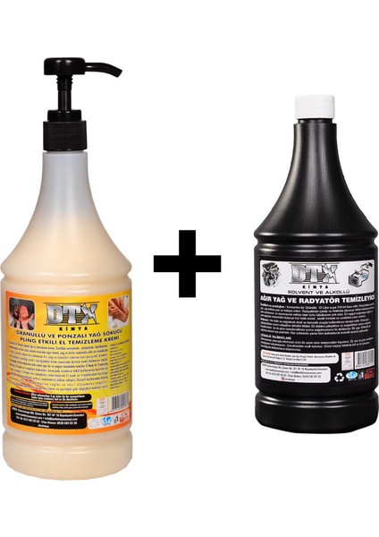 Ponza'lı (Talaşlı) El Temizleme Kremi ( Sabunu) 1 kg & Alkollü Intercooler Temizleme Sıvısı 500 ml