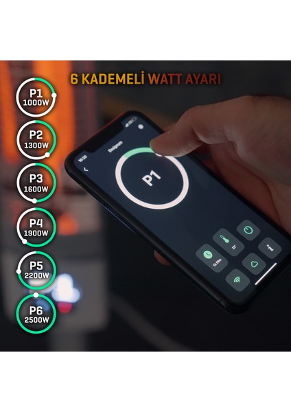Smart-Fr Akıllı Karbon Infrared Ayaklı Elektrikli Isıtıcı Elektrikli Soba IP55 Su Geçirmezlik 2500W indirimleri