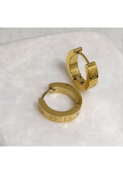 Cartier Model Küçük Halka Çelik Küpe fiyatları