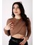 Kadın Önü Çapraz Detaylı Crop Bluz 3