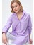 3879 Oversize Cepli Gömlek - Lila 1