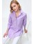 3879 Oversize Cepli Gömlek - Lila 3