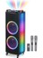 Taşınabilir 10 Inç 60W Tekerli Rgb Işıklı Bluetooth Mikrofonlu Hoparlör NDR-A1010S 1