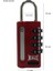 Kale Şifreli Asma Kilit Kırmızı ( 4 Basamaklı Şifrelene, Bilgi Pencereli ) 1