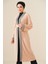 5865 Nakışlı Örme Uzun Kimono - Bisküvi 3