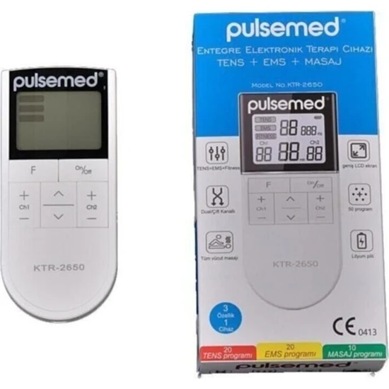 Pulsemed Şarjlı Entegre Elektronik Terapi Cihazı Tens + Ems + Masaj Şarj Edilebilir