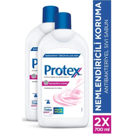 Protex Nemlendiricili Koruma Antibakteriyel Sıvı Sabun 700 ml x 2 Adet
