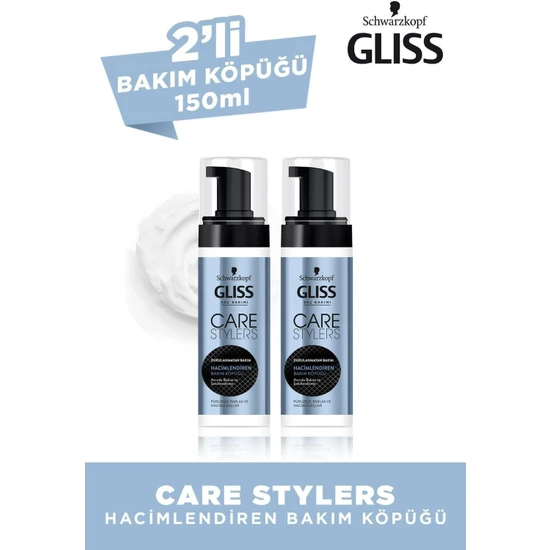Gliss Care Stylers Hacimlendiren Saç Bakım Köpüğü 150 Ml 2'Li