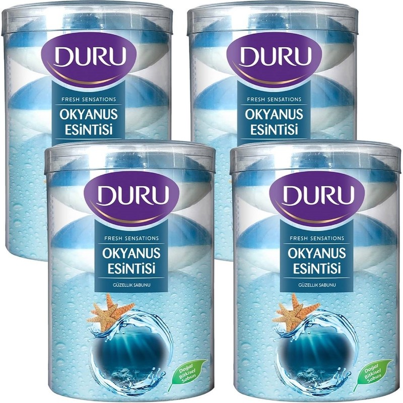 Duru Okyanus Esintisi 4x400GR Güzellik Sabunu Doğal Bitkisel Malzeme ile Tazelik Sağlar
