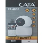 Cata CT-4050 Akıllı IP Kamera 1080P Full HD Gece Görüşlü İki Yönlü Ses Özellikli Beyaz