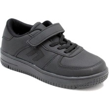 Cool Pekin Siyah Cırtlı Kalın Taban Erkek Çocuk Spor Ayakkabı