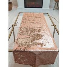 Körfez Kırlent Pul Payetli 5mm Çift Renkli Runner 40 x 120 cm