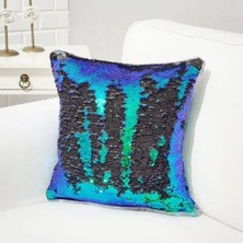 Körfez Kırlent Pul Payetli Kırlent Kılıfı Çift Renkli