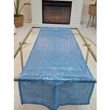 Körfez Kırlent Pul Payetli 3mm Ince Pullu Runner 40 x 120 cm