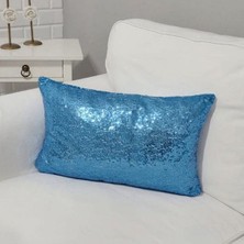 Körfez Kırlent Pul Payetli Kırlent Kılıfı Turkuaz