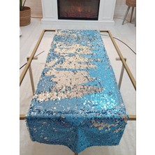 Körfez Kırlent Pul Payetli 5mm Çift Renkli Runner 40 x 120 cm