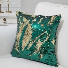 Körfez Kırlent Pul Payetli Kırlent Kılıfı Çift Renkli