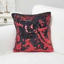 Körfez Kırlent Pul Payetli Kırlent Kılıfı Çift Renkli