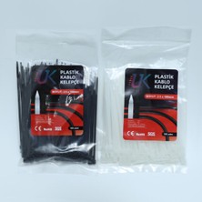 Uk Plastik Kablo Bağı Plastik Kelepçe Cırt Klips 2.5X100MM 100 Adet