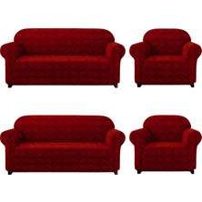 Elgeyar Jakarli Koltuk ,kanepe ,çekyat Örtüsü Şal Desen Esnekli Eteksiz3+3+1+1takım Için