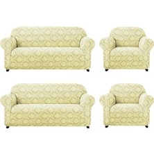 Elgeyar Jakarli Koltuk ,kanepe ,çekyat Örtüsü Şal Desen Esnekli Eteksiz3+3+1+1takım Için