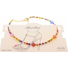 X-lady Accessories Renkli Boncuk Yıldız Halhal - 1826
