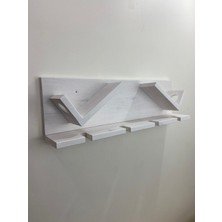 O&A Wood Ahşap Şaraplık ve Kadeh Standı Beyaz
