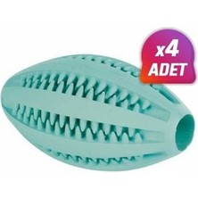 Trixie 4 Adet - Trixie Köpek Rugby Topu Oyuncağı , Dental 11CM