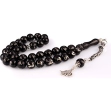 Takı925 Isim Yazılı Model Gümüş Püsküllü Erzurum Oltu Taşı Tesbih