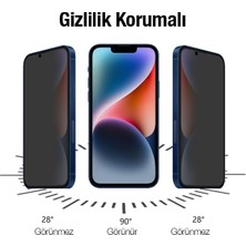 Vendas iPhone 14 Uyumlu 2 Adet 3D Full Privacy Gizlilik Cam Ekran Koruyucu