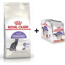 Royal Canin Sterilised Kısırlaştırılmış Kedi Maması 2 kg + 12 Adet Yaş Mama
