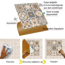 Kendinden Yapışkanlı Apricot Desenli Pvc Karo 30X30 cm (56 Adet) 5m2