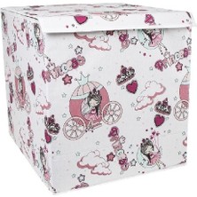 Winbox Kapaklı Kumaş Oyuncak Kutusu 40 x 40 x 45 cm Pembe