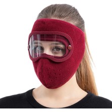 Quickly Kış Polar Maske Bisiklet Rüzgar Geçirmez Sis Koruyucu Gözlük (Yurt Dışından)